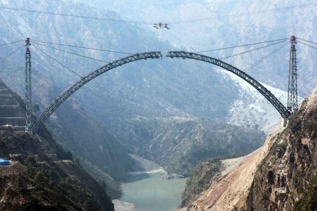 Chenab Bridge, Jammu, and Kashmir, India- 359 meters (1‎,178 ft)‎