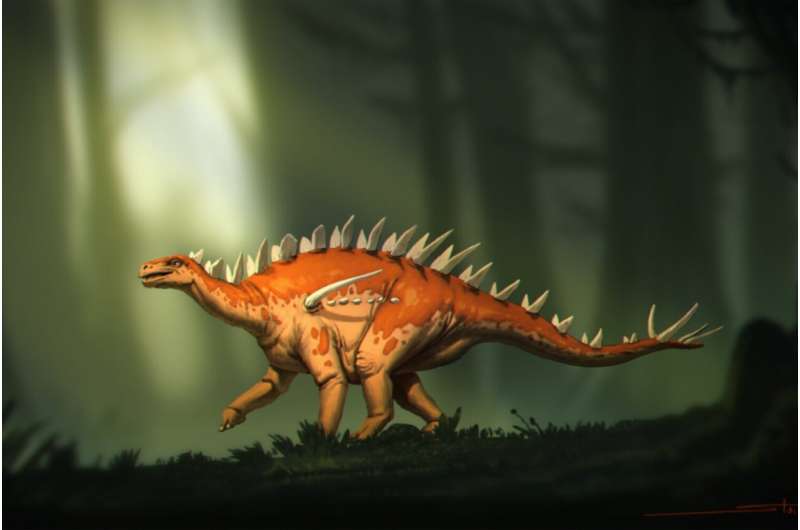 Bashanosaurus primitivus - the newest and oldest species of stegosaur in Asia. Cr