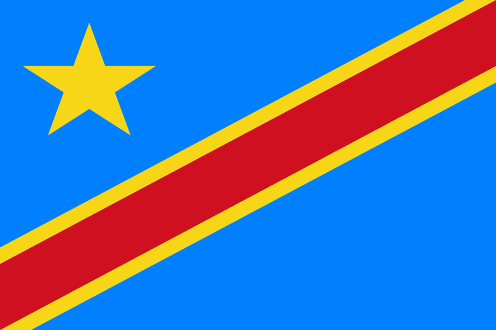 Flag of The Democratic Republic of Congo