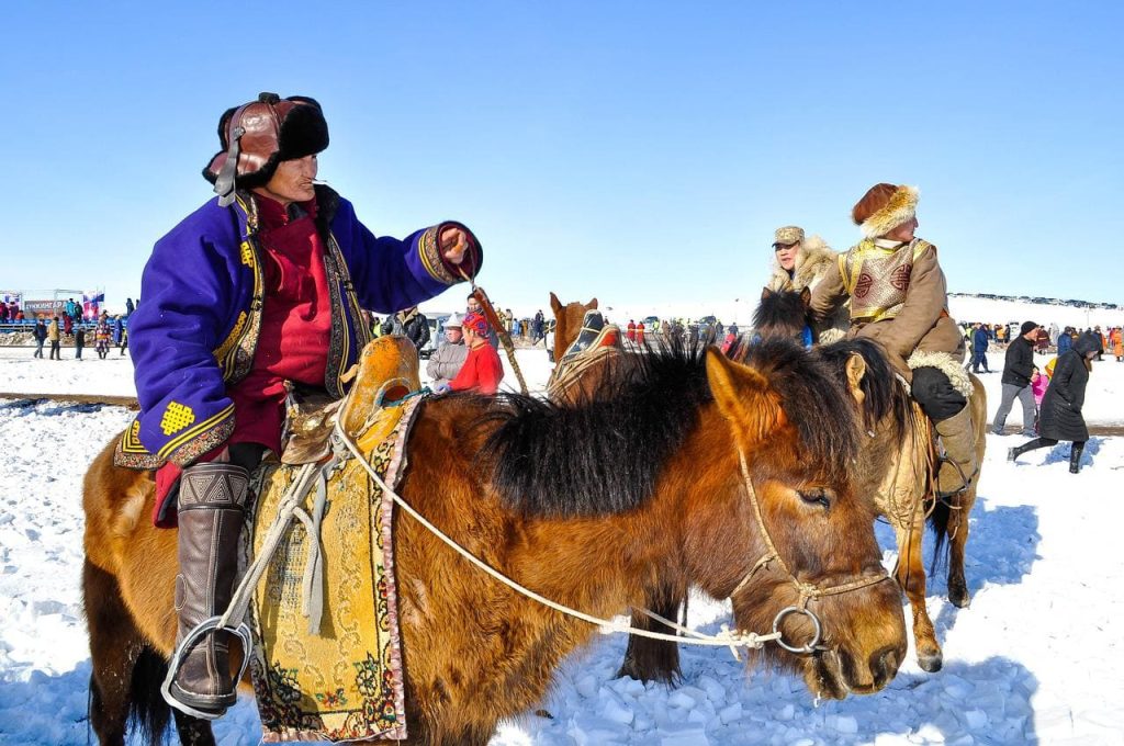 Mongolia winter landscape