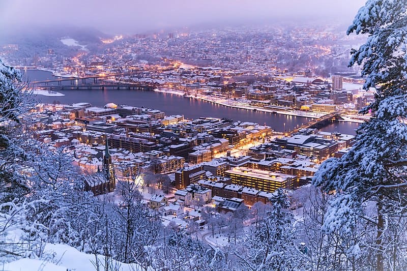 Norway winter landscape