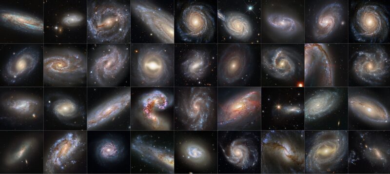 This collection of 36 images from NASA's Hubble Space Telescope features galaxies that are all hosts to both Cepheid variables and supernovae
