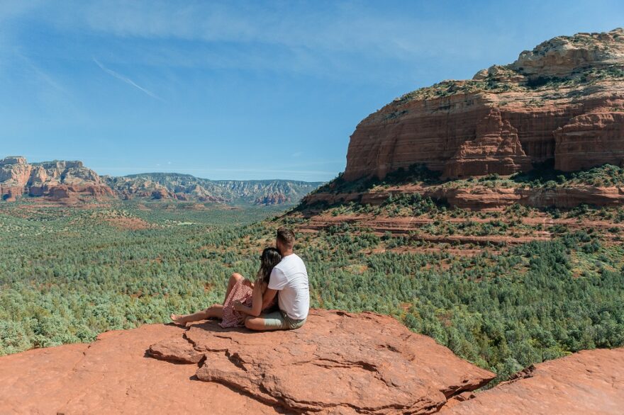 Happy Couple on the famous trail in Sedona